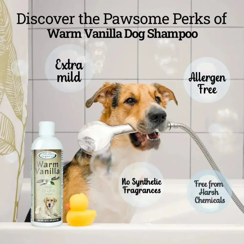 Mad About Organics Warm Vanilla Dog Shampoo 16oz - Talis Us