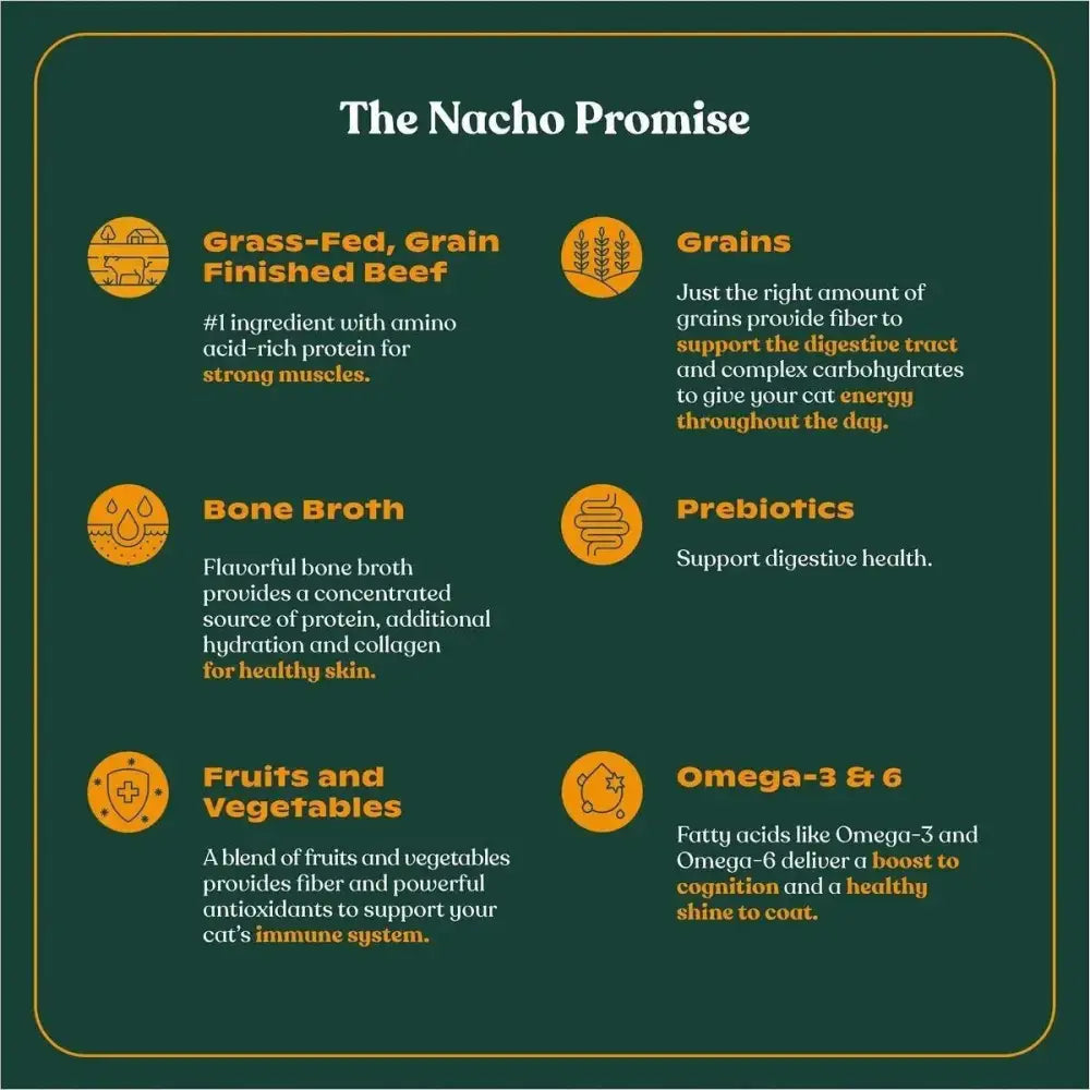 Made by Nacho Grass Fed, Grain - Finished Minced Beef Recipe With Bone Broth Wet Cat Food - Talis Us