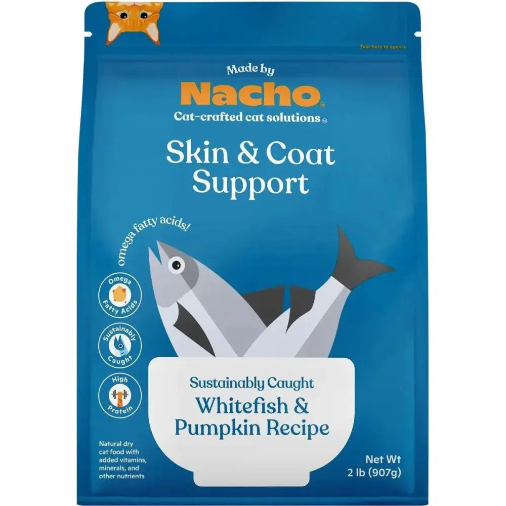 Made By Nacho Skin & Coat Sustainably Caught Whitefish & Pumpkin Dry Cat Food - Talis Us