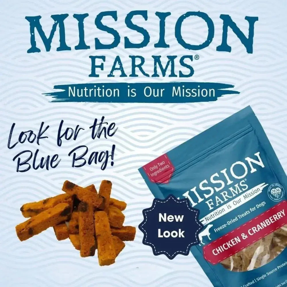 Mission Farms Chicken & Cranberry Freeze - Dried Dog Treats 3oz - Talis Us