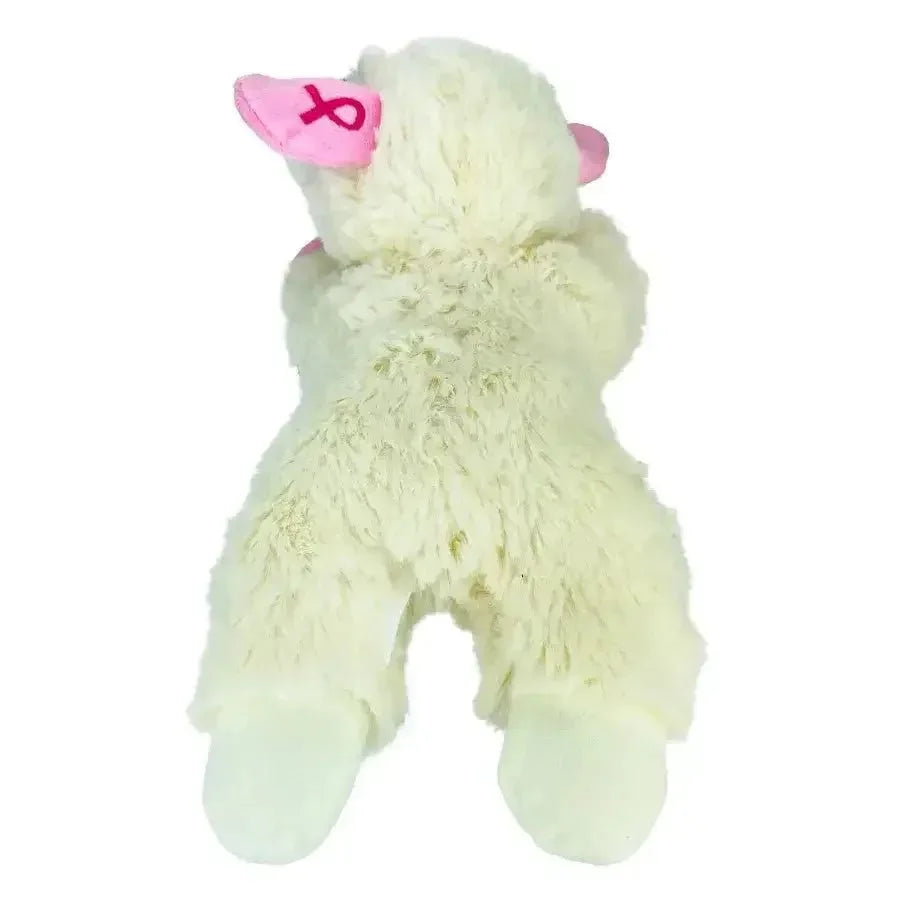 Multipet Lamb Chop Dog Toy w/ Pink Ribbon - Talis Us