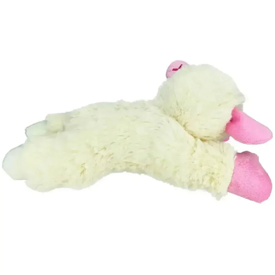 Multipet Lamb Chop Dog Toy w/ Pink Ribbon - Talis Us
