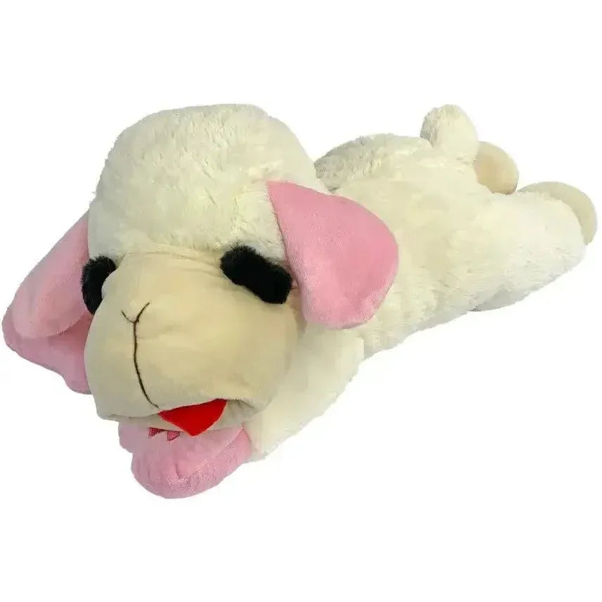 Multipet Lamb Chop Dog Toy w/ Pink Ribbon - Talis Us