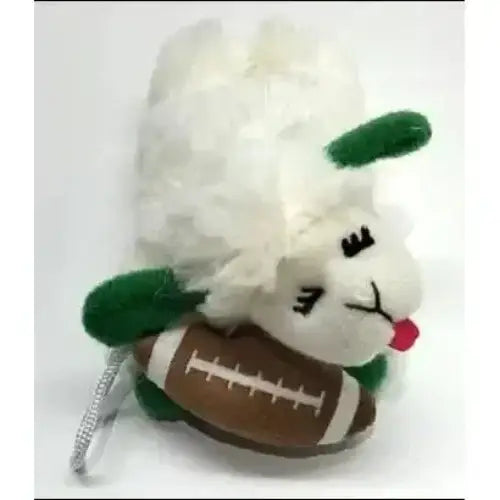 Multipet Tailgate Lamb Chop with Football Cat Toy 4" - Talis Us