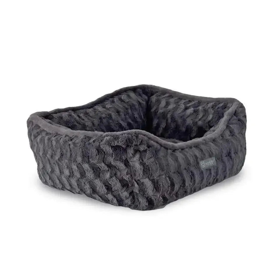 Nandog Cloud Reversible Shaggy Dog Pet Bed Gray Nandog Pet Gear WP