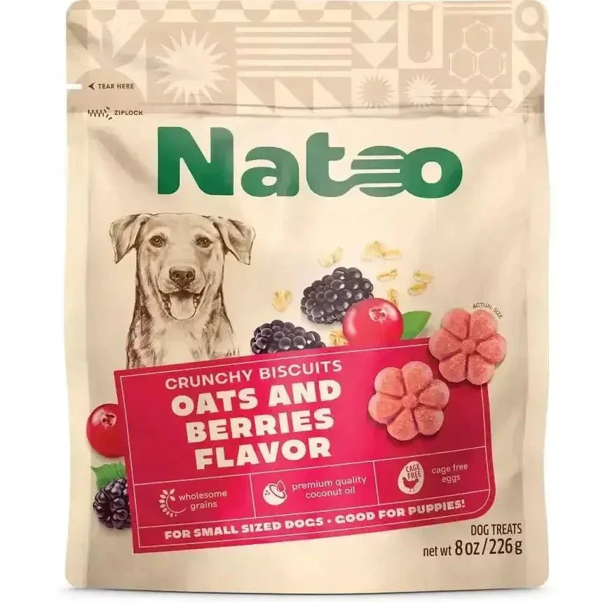 Natoo Biscuits Oats and Berries Flavor Dog Recipe 8 - oz - Talis Us