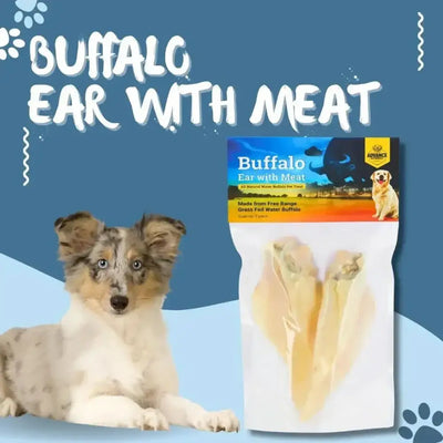 Natural Water Buffalo Ear Treat for Dogs - Chew and Oral Health Benefits - Talis Us