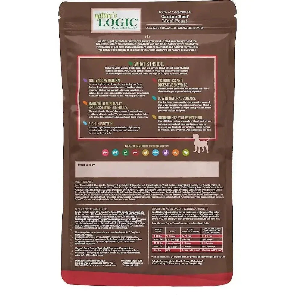 Nature's Logic Canine Beef Meal Feast Dry Dog Food - Talis Us