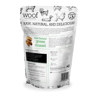 The New Zealand Natural Pet Food Co Woof Green Mussel Dog Treats 1.76oz - Talis Us