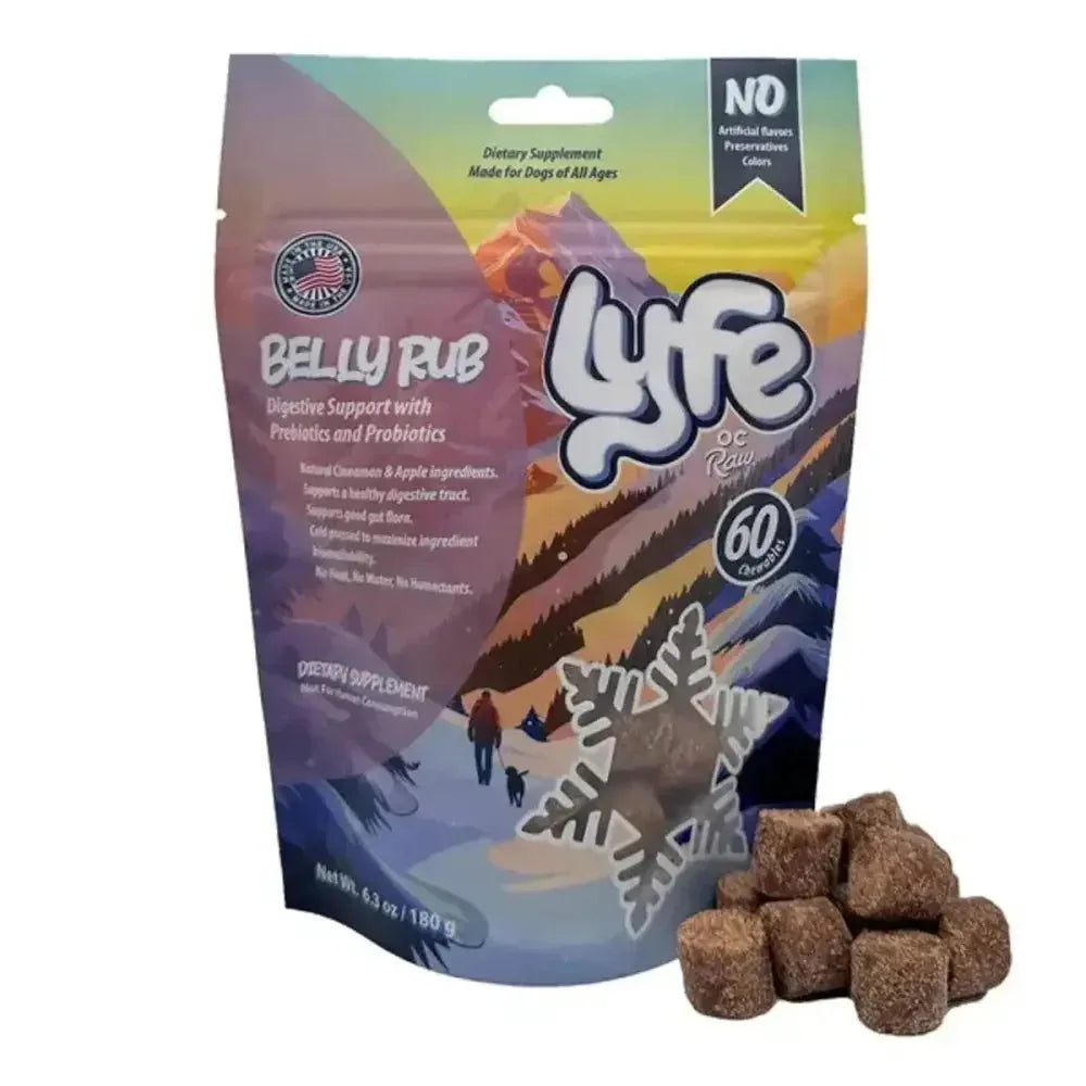 OC Lyfe Belly Rub Cold Press Chews 6oz - Talis Us