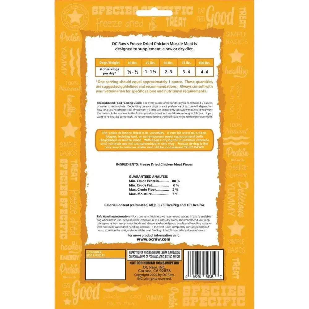 OC Raw Chicken Freeze Dried Dog Treats 4oz - Talis Us