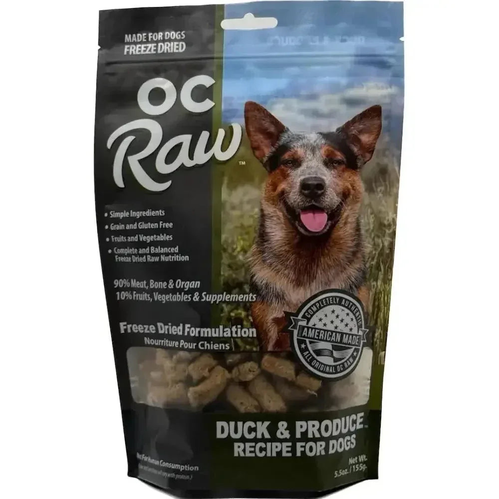 OC Raw Freeze Dried Meaty Rox Duck & Produce Dog Food - Talis Us