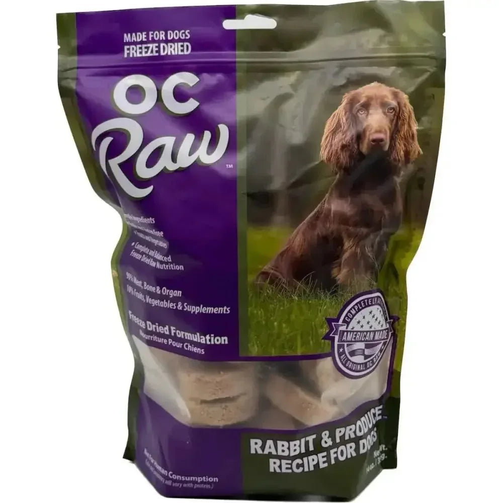 OC Raw Freeze Dried Meaty Rox Rabbit & Produce Sliders Dog Food 14oz - Talis Us