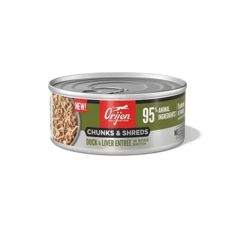 ORIJEN Duck & Liver Grain - Free Chunks in Gravy & Shreds Wet Cat Food - Talis Us