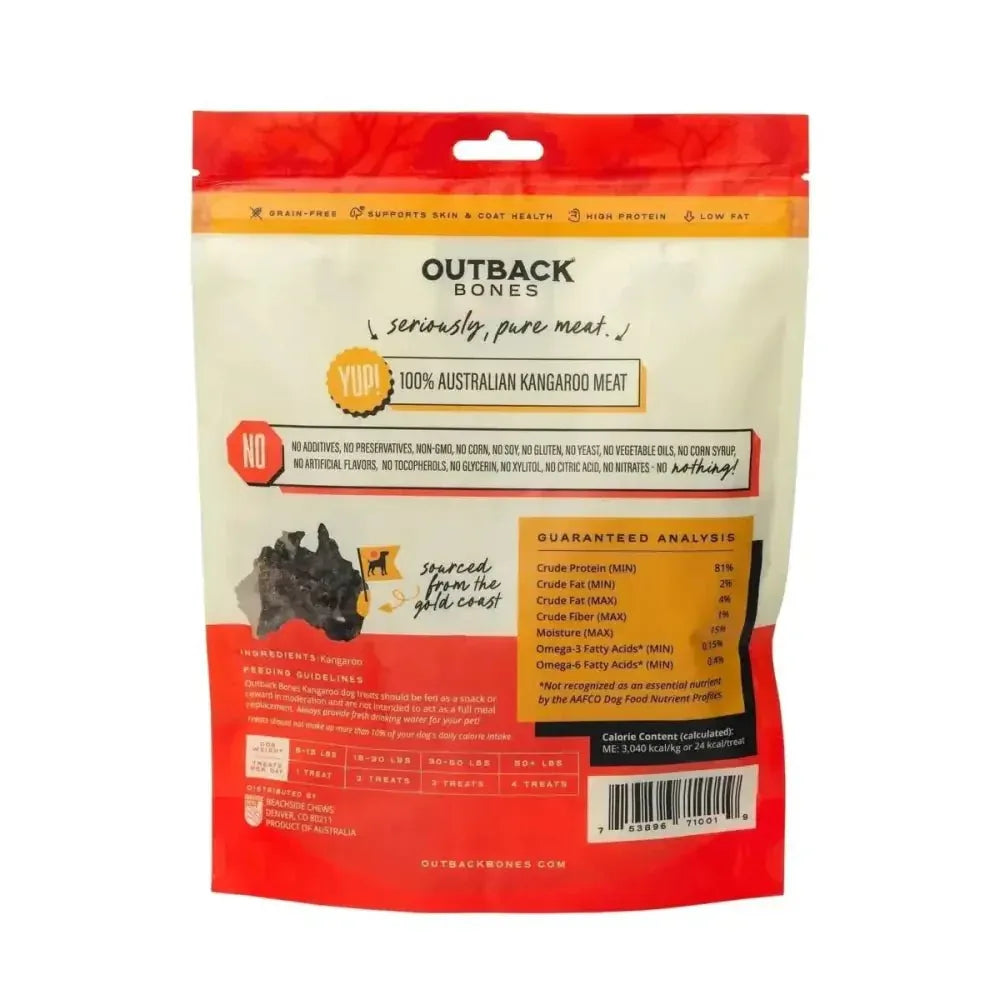 Outback Bones Single Ingredient Kangaroo Bites for Dogs 7.05 oz - Talis Us