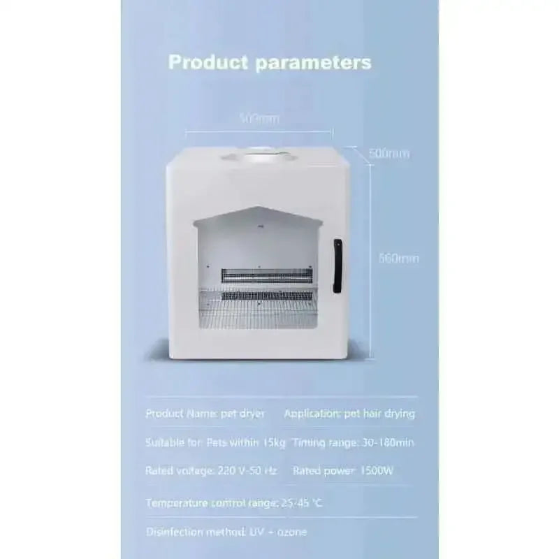 Pet supplies newest automatic dog cat grooming iron pet dryer box hair machine Talis Us