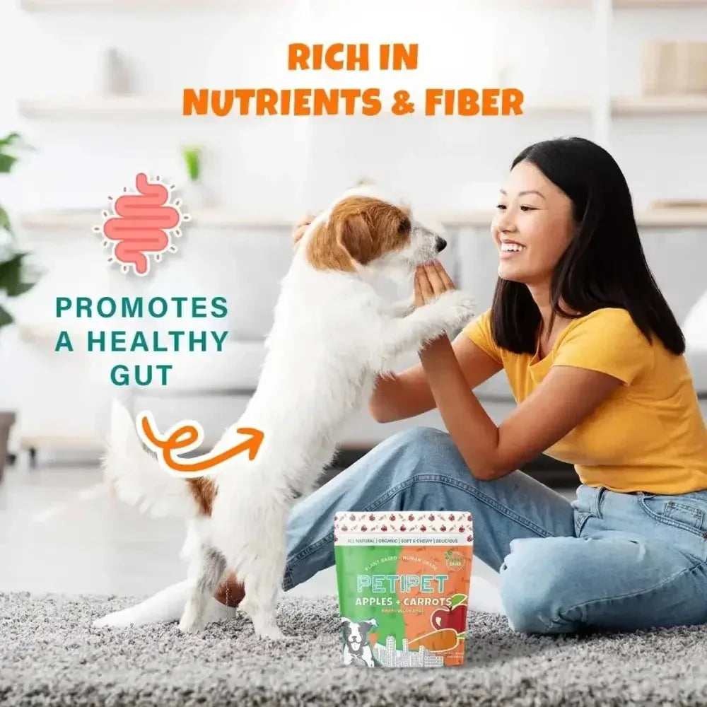 PETIPET Apples + Carrots Bites Soft & Chewy Dog Treats 5 oz - Talis Us