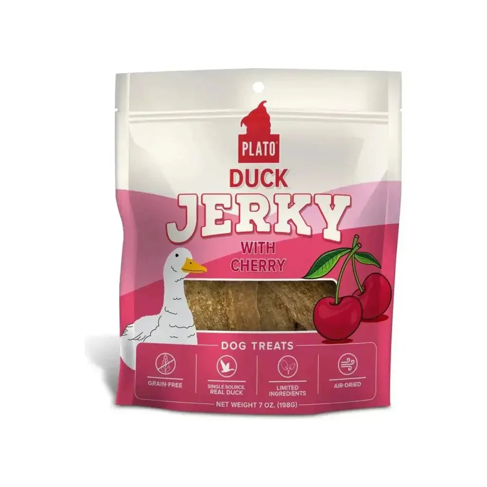 Plato Duck Jerky with Cherry Dog Treats - Talis Us