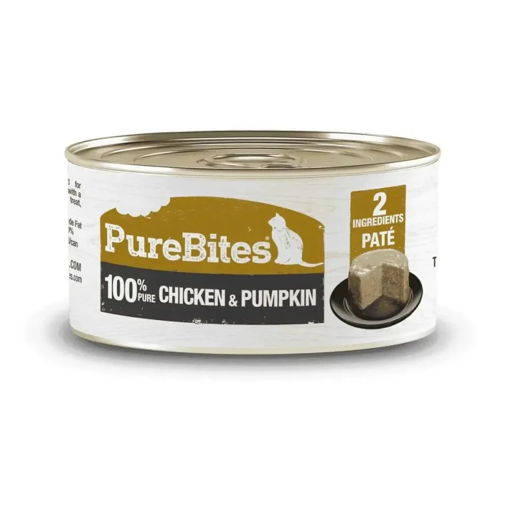 PureBites 100% Pure Chicken & Pumpkin Pure Protein Pate Cat Food 12 / 2.5 oz - Talis Us
