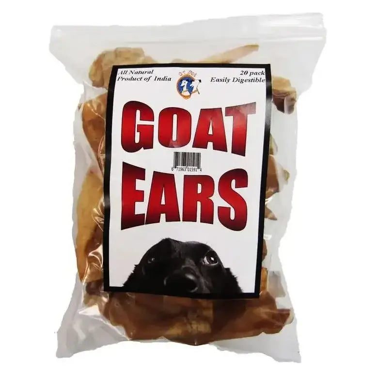 QT Dog Goat Ears Dog Chews 20pk - Talis Us
