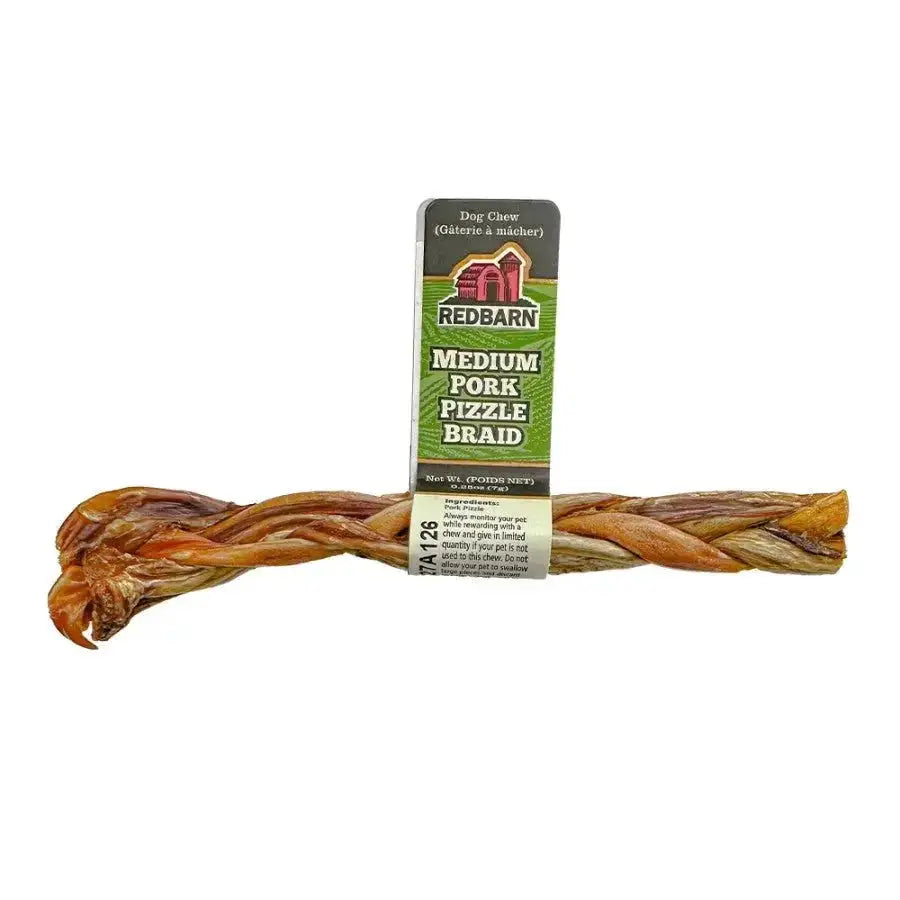 Redbarn Pet Products Pork Pizzle Braid Dog Chew 40 ct - Talis Us