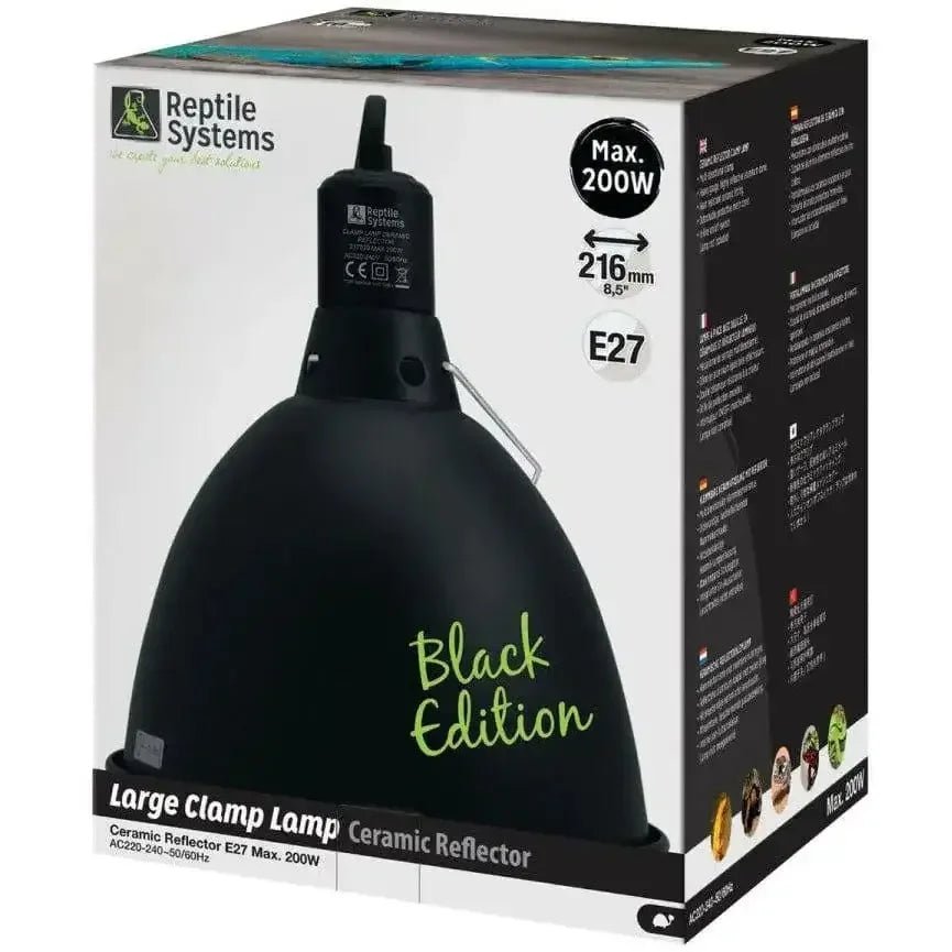 Reptile Systems Clamp Lamp Ceramic Reflector Black Edition - Talis Us