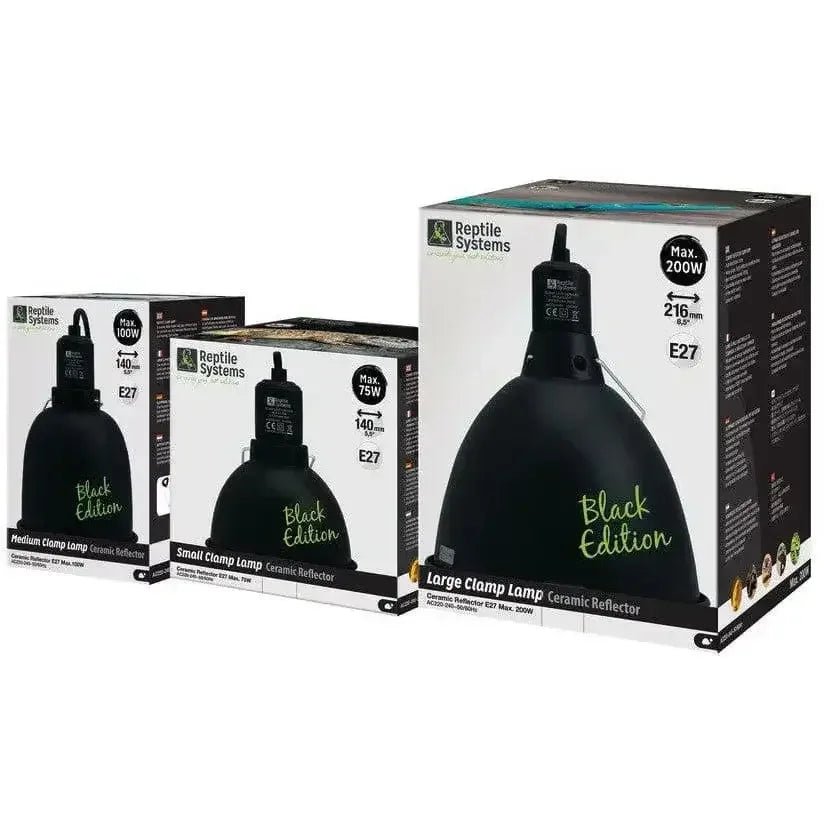 Reptile Systems Clamp Lamp Ceramic Reflector Black Edition - Talis Us