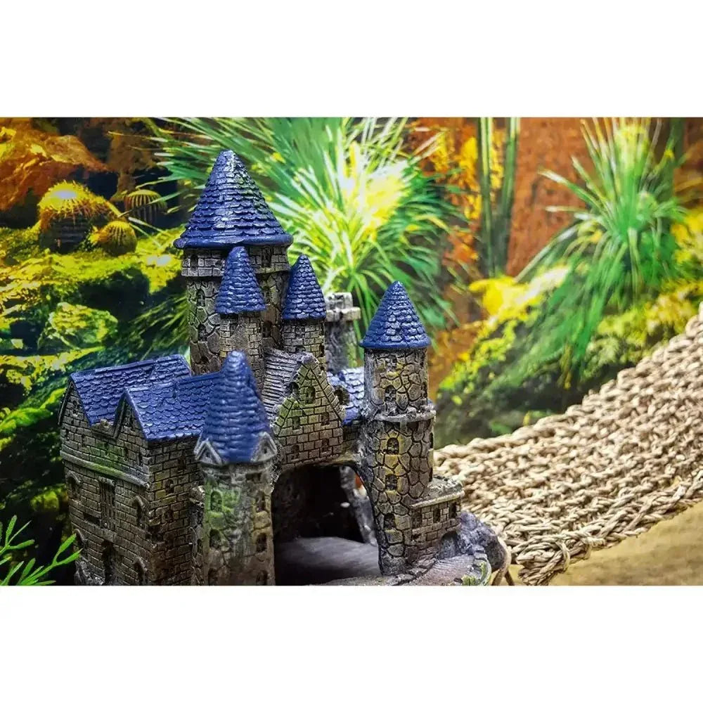Reptology Castle Hide - Away & Lizard Lounger Bridge Reptile Habitat Decorations - Talis Us