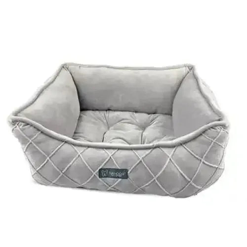 Reversible Quilted Pet Bed - Light Gray Nandog Pet Gear