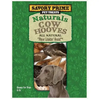 Savory Prime Naturals Beef Hooves - All - Natural Chew Treats for Dogs 6 PACK - Talis Us