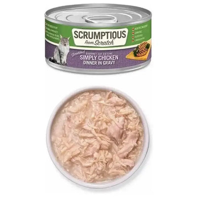 Scrumptious From Scratch Chicken Dinner in Gravy Wet Cat Food 12/2.8oz - Talis Us
