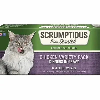 Scrumptious From Scratch Chicken Variety Pack Wet Cat Food 12/2.8oz - Talis Us