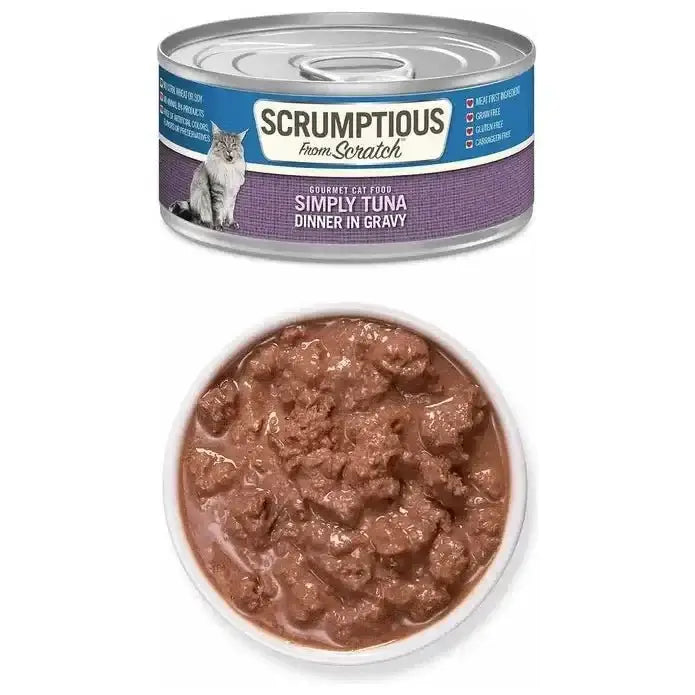 Scrumptious From Scratch Tuna Dinner in Gravy Wet Cat Food 12/2.8oz - Talis Us