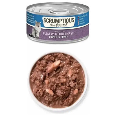Scrumptious From Scratch Tuna with Oceanfish Dinner in Gravy Wet Cat Food 12/2.8oz - Talis Us
