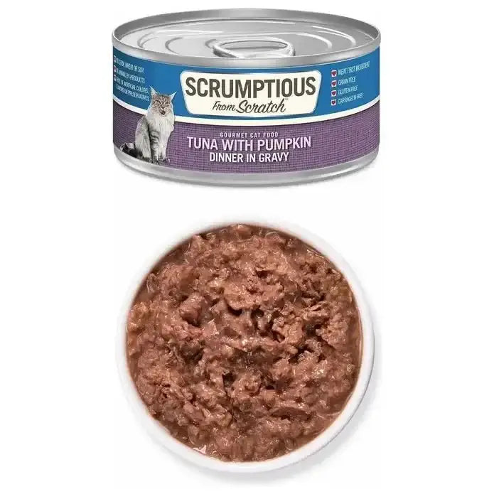 Scrumptious From Scratch Tuna & Pumpkin Dinner in Gravy Pack Wet Cat Food 12/2.8oz - Talis Us