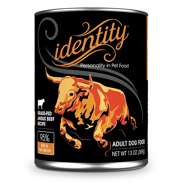 Identity 95% Free-Range Angus Beef & Beef Broth Pâté Wet Dog Food 12/13OZ