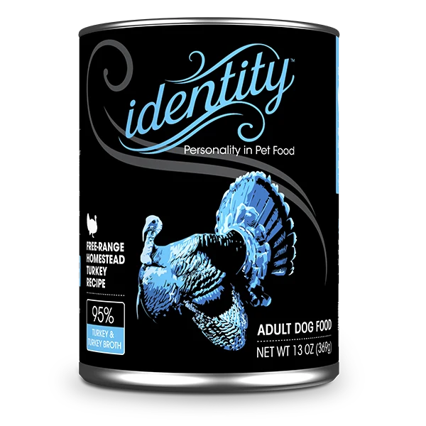 Identity 95% Free-Range Heritage Turkey & Turkey Broth Pâté Wet Dog Food 12/13OZ