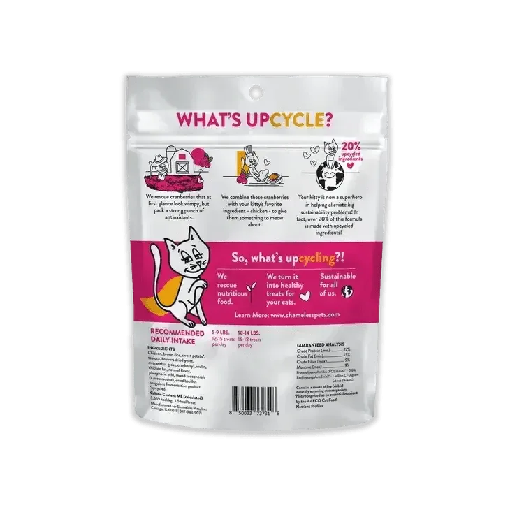 Shameless Pets Cran U Say Chicken Crunchy Cat Treats - Talis Us