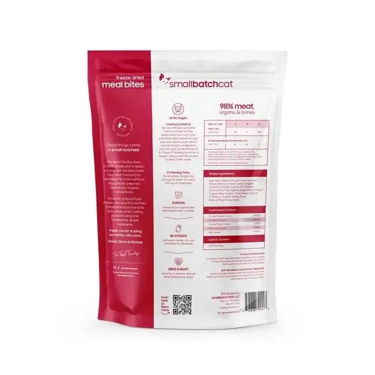 SmallBatch Freeze - Dried Mealbites Beef Cat Food 10oz - Talis Us