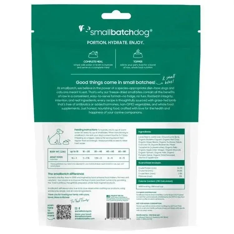 Smallbatch Pets Lamb Freeze Dried Small Bites Dog Food for Healthy Pups - Talis Us
