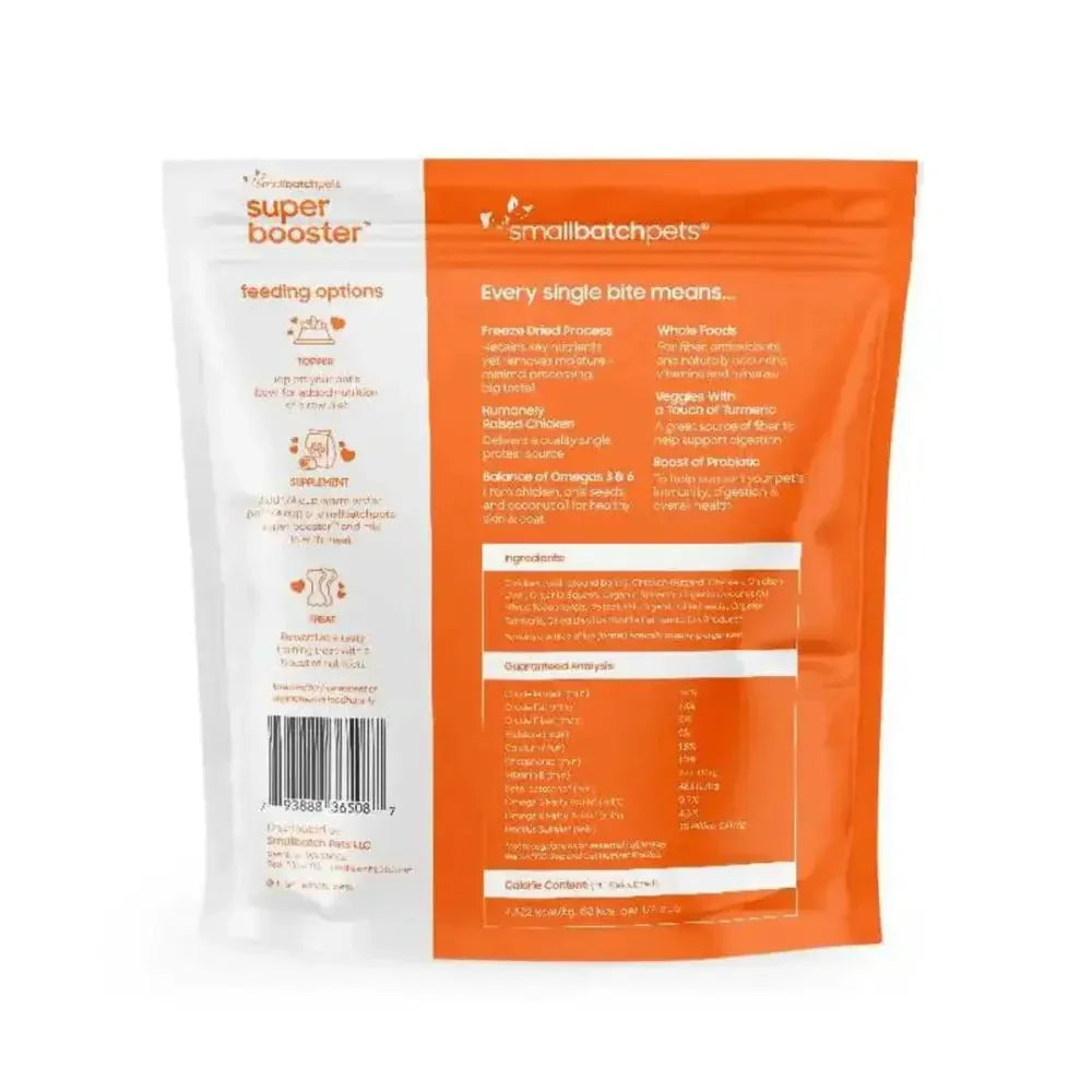 Smallbatch Super Booster Chicken SmallBites Freeze - Dried Dog & Cat Meal Topper & Treats 18oz - Talis Us