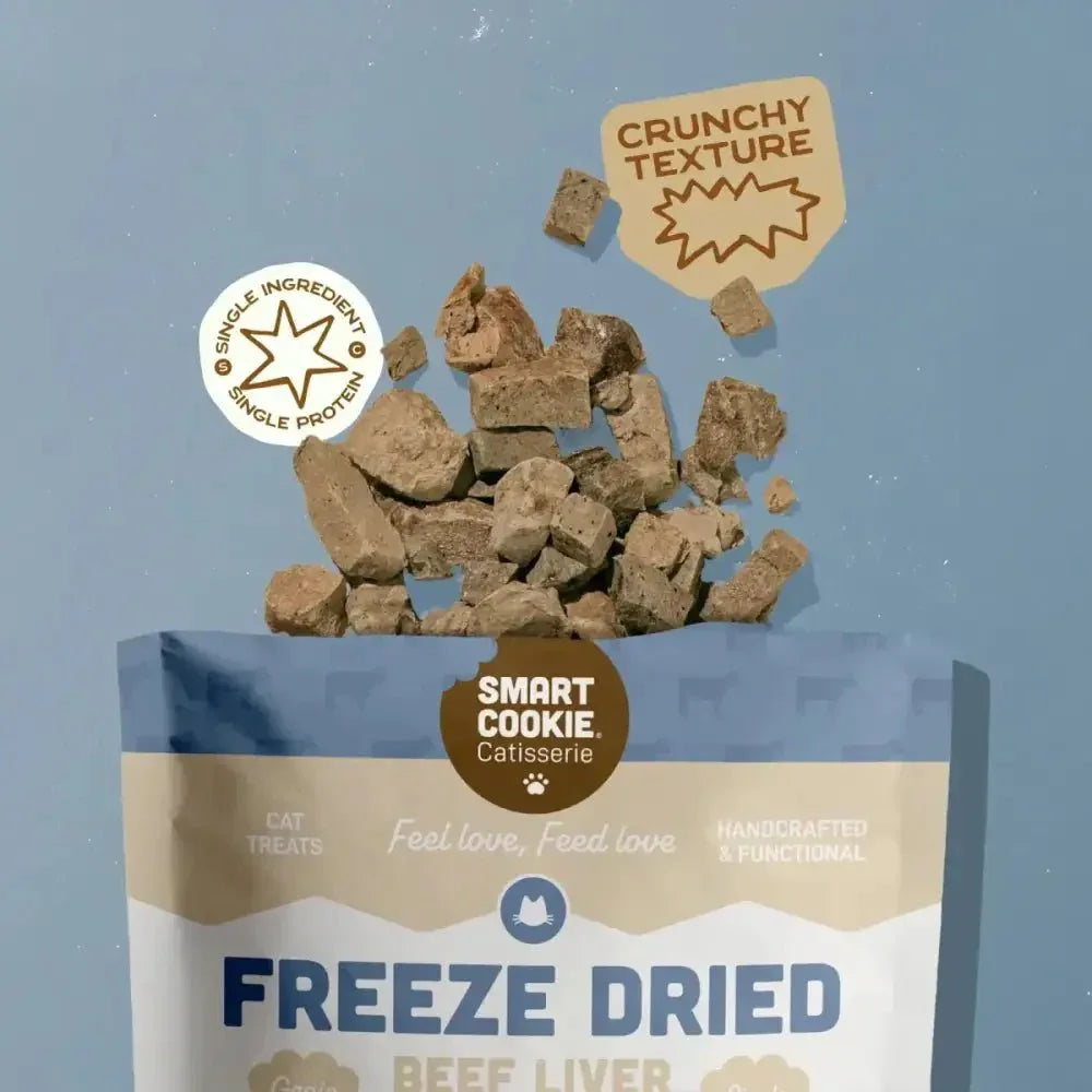 Smart Cookie Freeze - Dried Beef Liver Cat Treats – 100% Pure & Wholesome - Talis Us