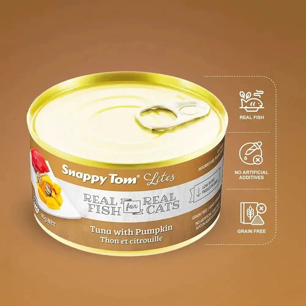 Snappy Tom Lites Tuna with Pumpkin Canned Cat Food Snappy Tom