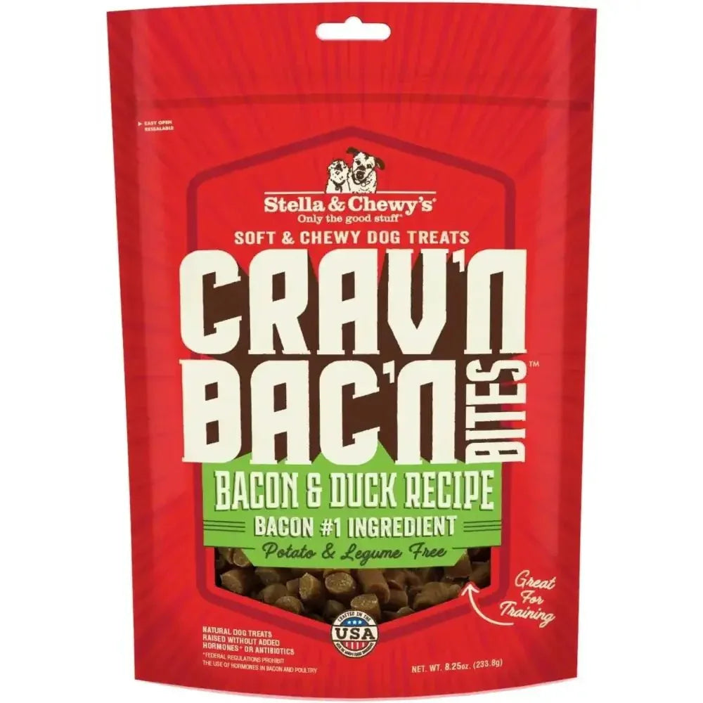 Stella & Chewys Dog Crav'N Bacon Bites Duck 8.25Oz - Talis Us