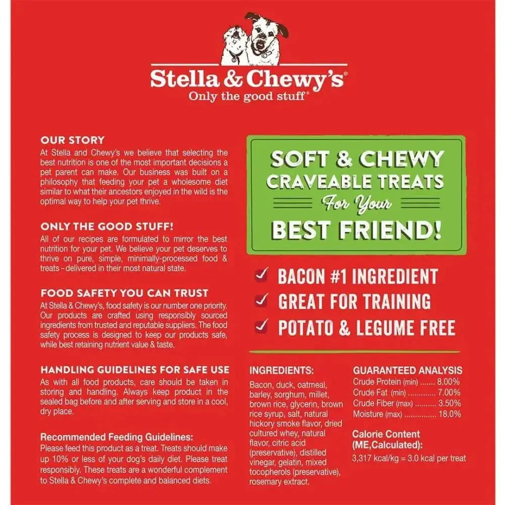 Stella & Chewys Dog Crav'N Bacon Bites Duck 8.25Oz - Talis Us