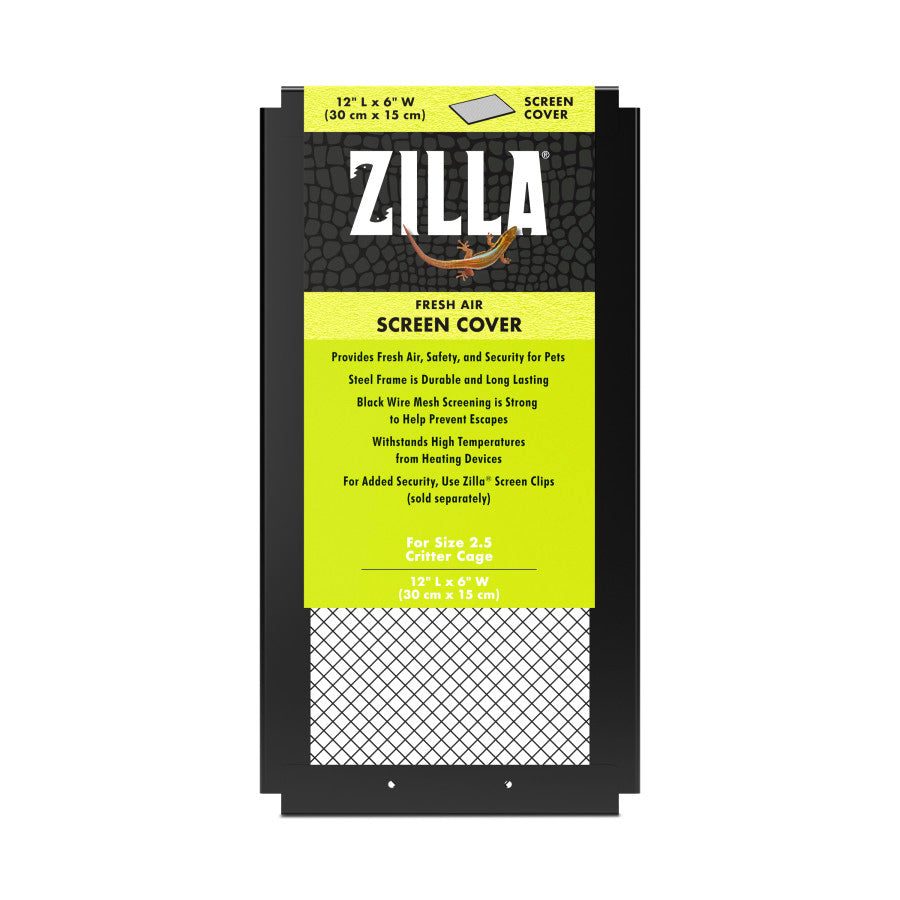 Black Zilla solid screen reptile terrarium cover