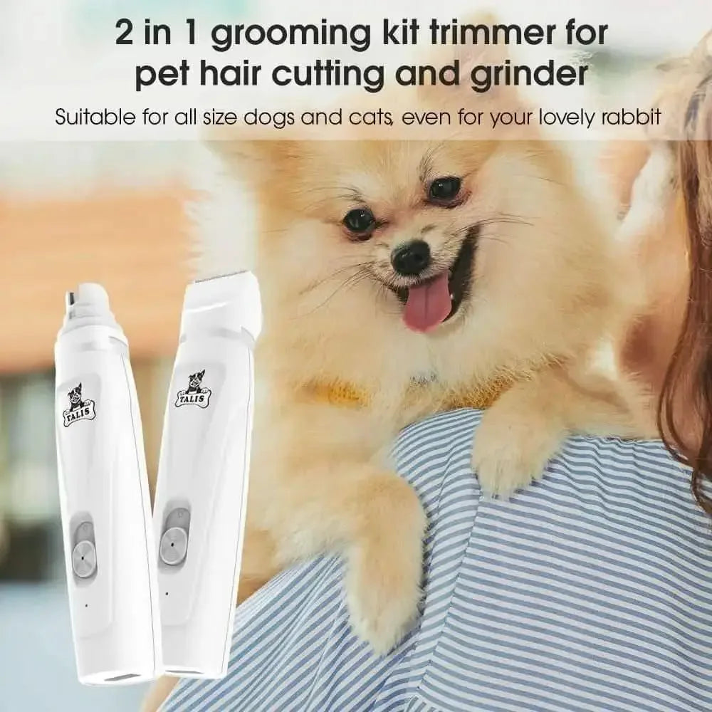 Talis Dog Nail Grinder and Electric Trimmer Hair Clippers Nail Kit for Cats, Dogs, Rabbits, Birds Talis Us