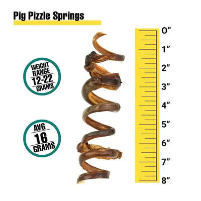 Talis Us Pig Pizzle Springs Dog Chew Treats 40 Units - Talis Us
