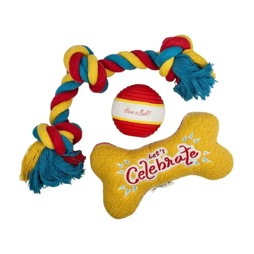 Tall Tails Let's Celebrate 3 - Piece Gift Box for Dog - Talis Us