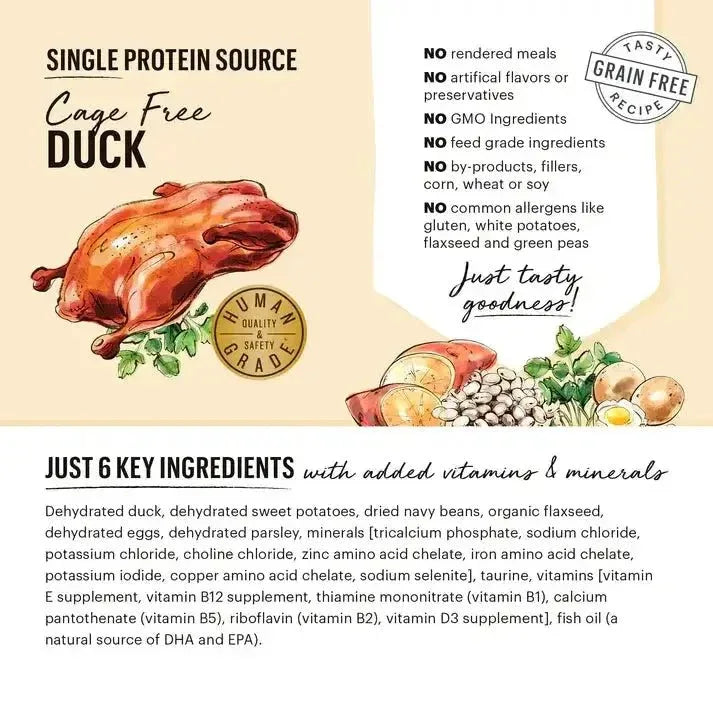 The Honest Kitchen Dehydrated Limited Ingredient Duck Recipe Dog Food, - Talis Us